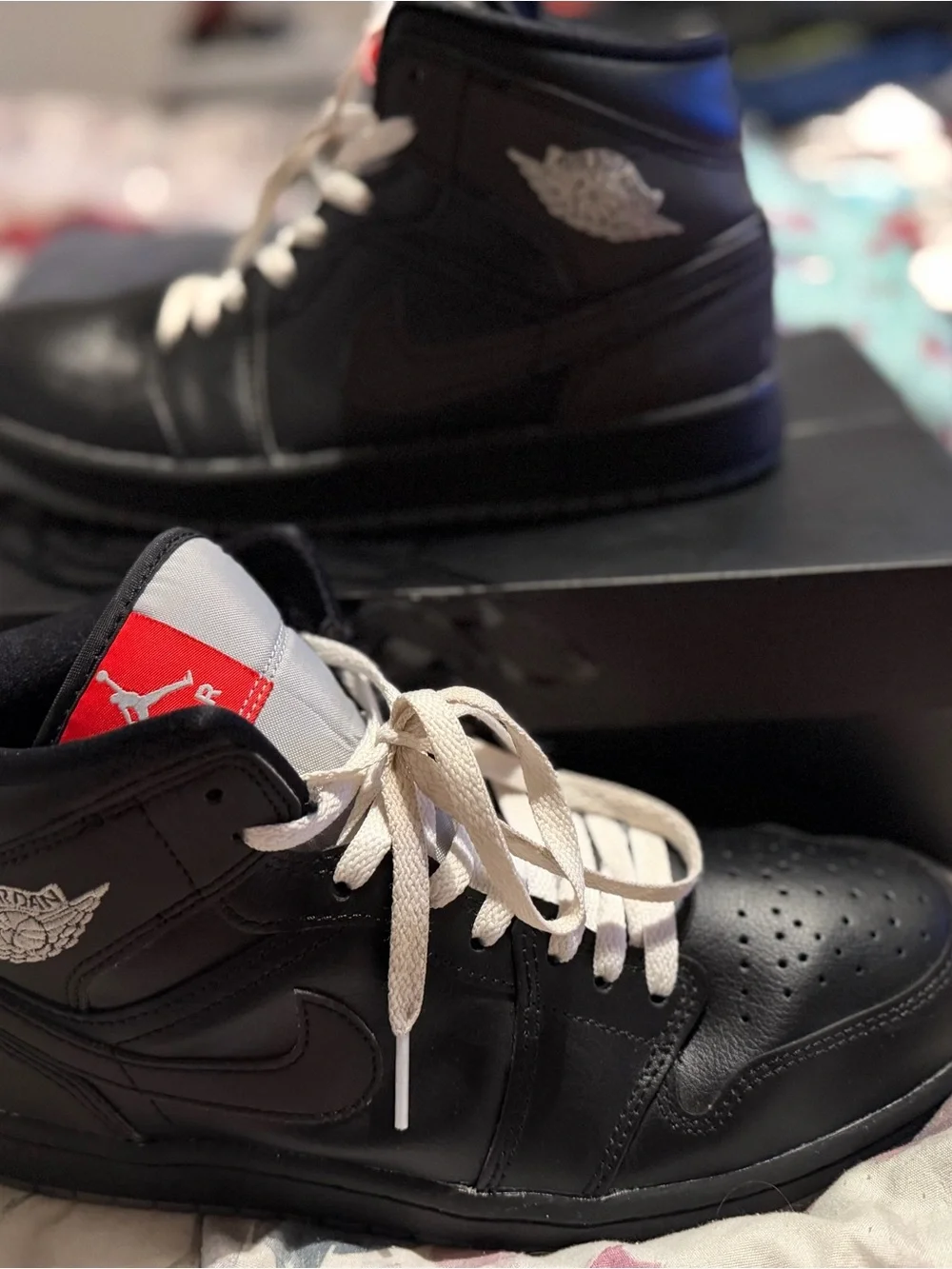 Mens Air Jordan 1 MID SE black